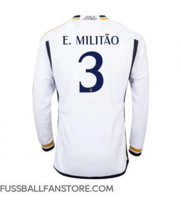 Real Madrid Eder Militao #3 Replik Heimtrikot 2023-24 Langarm